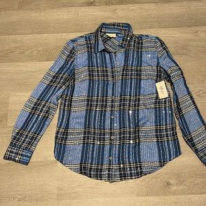 Sparkle plaids shirt